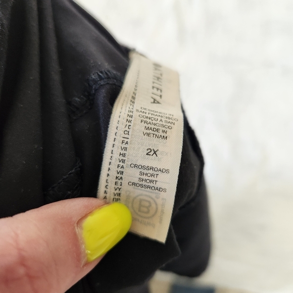 Athleta Crossroads Shorts Womens Size 2X Black Liner Running Athletic - Picture 5 of 7